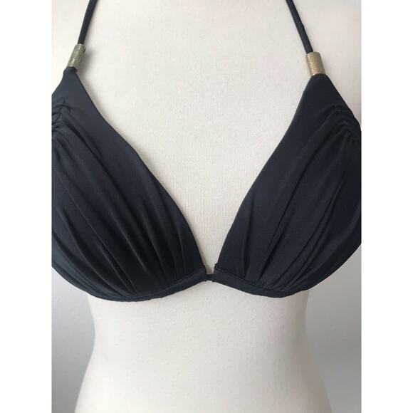 Sissy Boy Pleated Triangle Bikini Top Swim - Picture 4 of 8